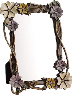 Metal Indoor Desktop Makeup Mirror Pastoral Style Single-Sided Vanity Mirror Retro Desktop Princess HD Mirror