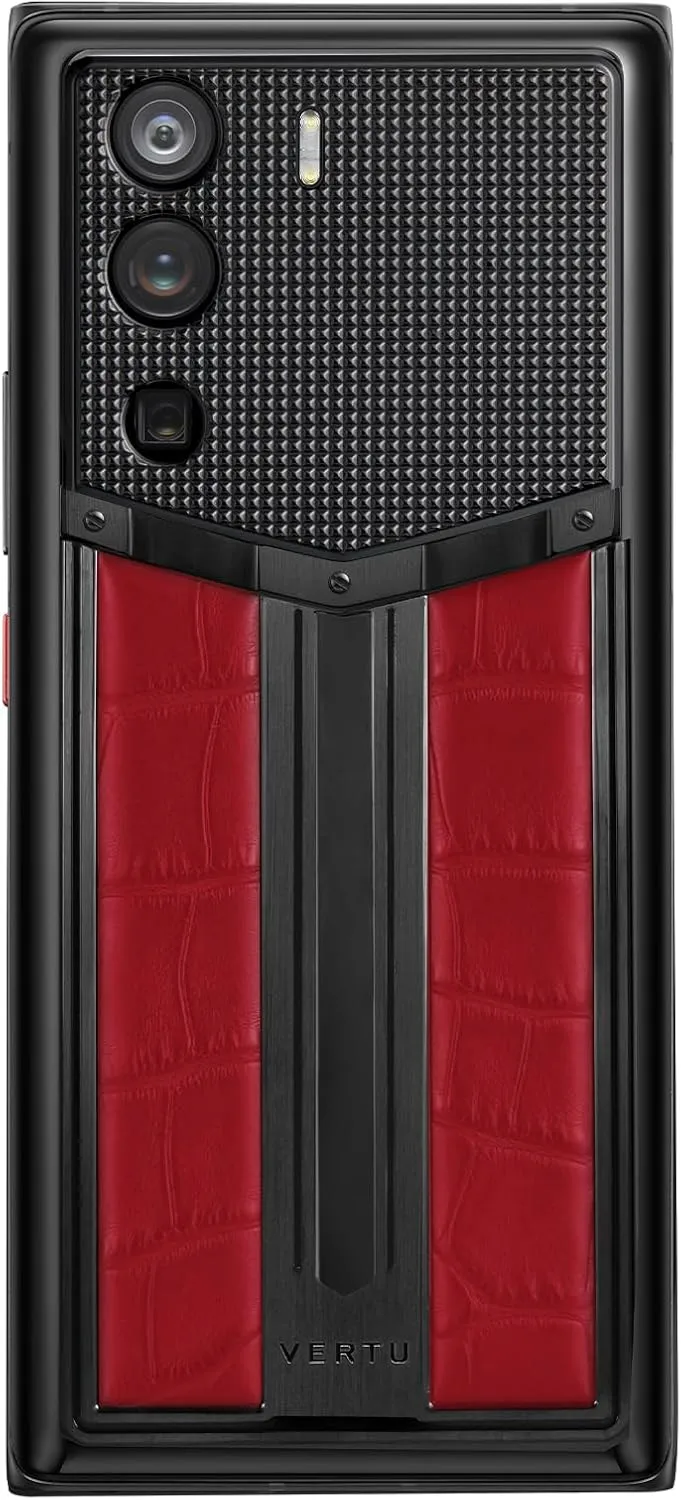 METAVERTU Race Track Alligator Skin Web3 5G Phone, Unlocked Android Smartphone, Secure Encrypted, Double Systems, 64MP Camera, 144Hz AMOLED Curved Display, Fast Charge (Paris Nail, Red, 18G 1T)