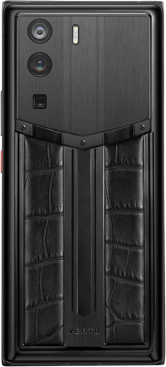 METAVERTU Race Track Alligator Skin Web3 5G Phone, Unlocked Android Smartphone, Secure Encrypted, Double Systems, 64MP Camera, 144Hz AMOLED Curved Display, Fast Charge (Sapphire, Black, 18G 1T)