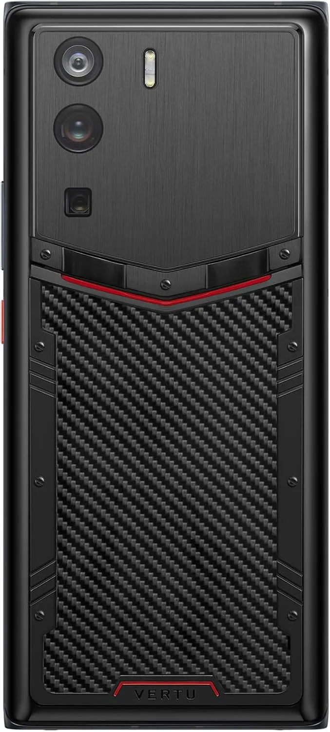 METAVERTU Web 3.0 Carbon Fiber 5G Phone, Unlocked Android Smartphone, Secure Encrypted, Double Systems, 64MP Camera, 144Hz AMOLED Curved Display, Dual SIM, Fast Charge (Glossy, 12G 512G)