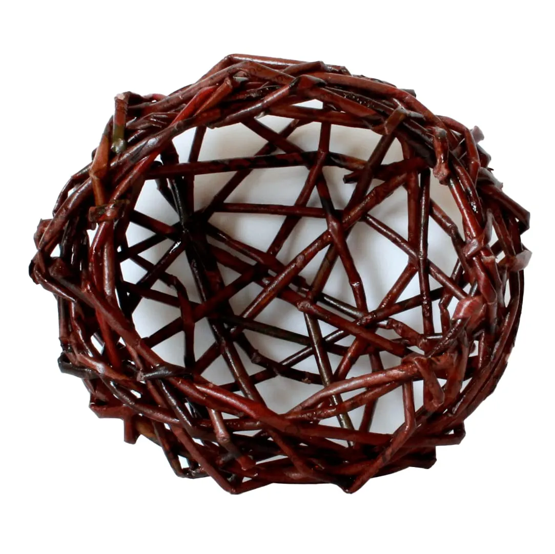 Miniature wicker nest dollhouse furniture 1:12 scale BJD doll bed swing chair