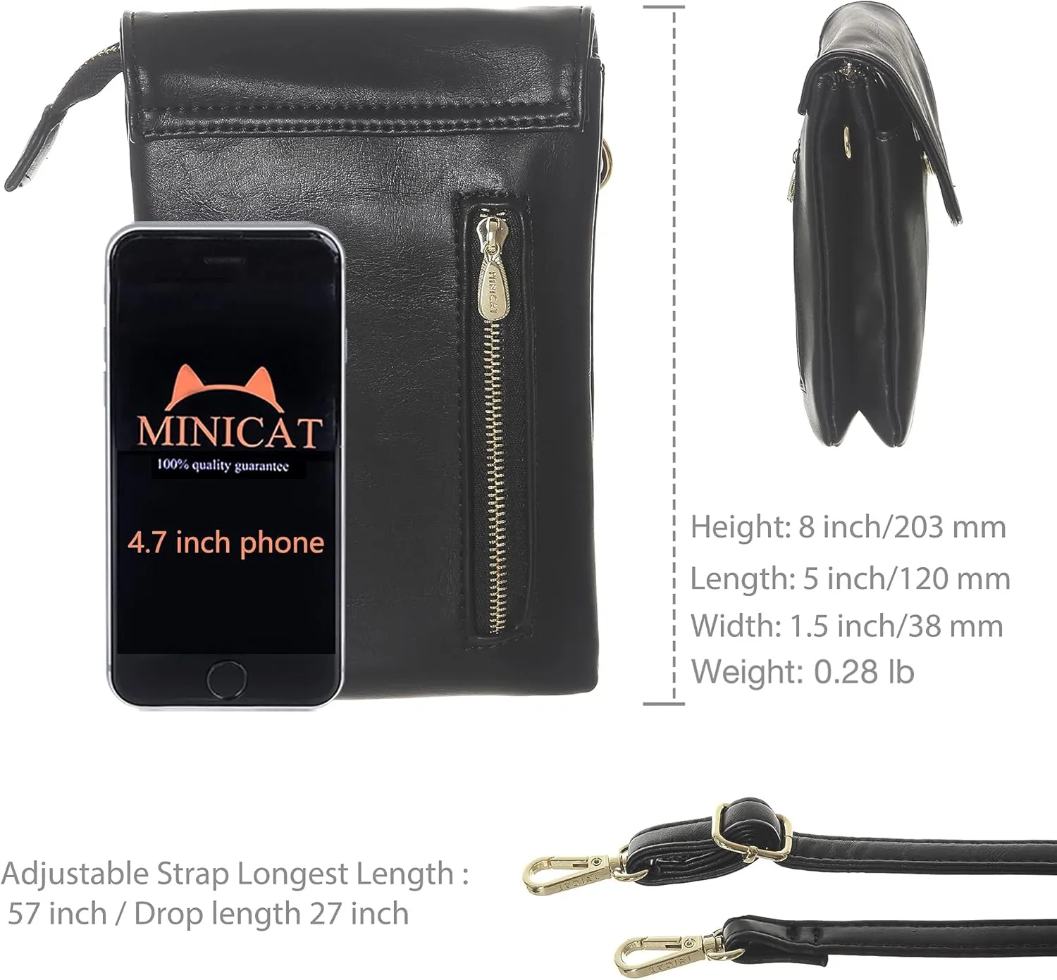 MINICAT Roomy Pockets Small Crossbody Bags Cell Phone Wallet Purses for Women