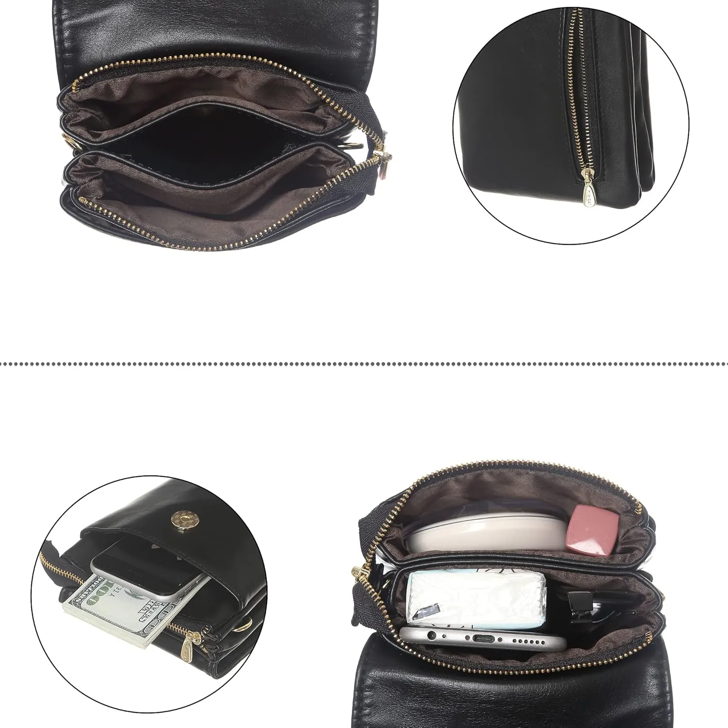 MINICAT Roomy Pockets Small Crossbody Bags Cell Phone Wallet Purses for Women