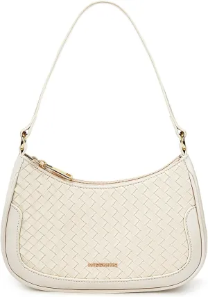 Missnine Shoulder Bag for Women Small Purse Trendy Clutch Hobo Bag Vegan Leather Mini Handbag with Zipper Closure