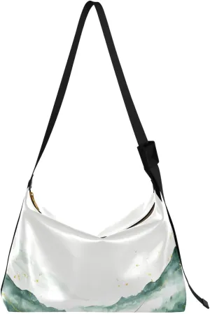 Misty Rain Mountain Crossbody Bag Hobo Handbag Purse Fashion PU Leather Shoulder Bags for Women