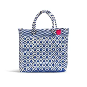 Mixte Large Woven Crossbody Bag, Ajustable Crossbody Strap, Handwoven Recycled Plastic Tote, Mexican Woven Purse, Summer Bag, Beach Bag, Work Bag