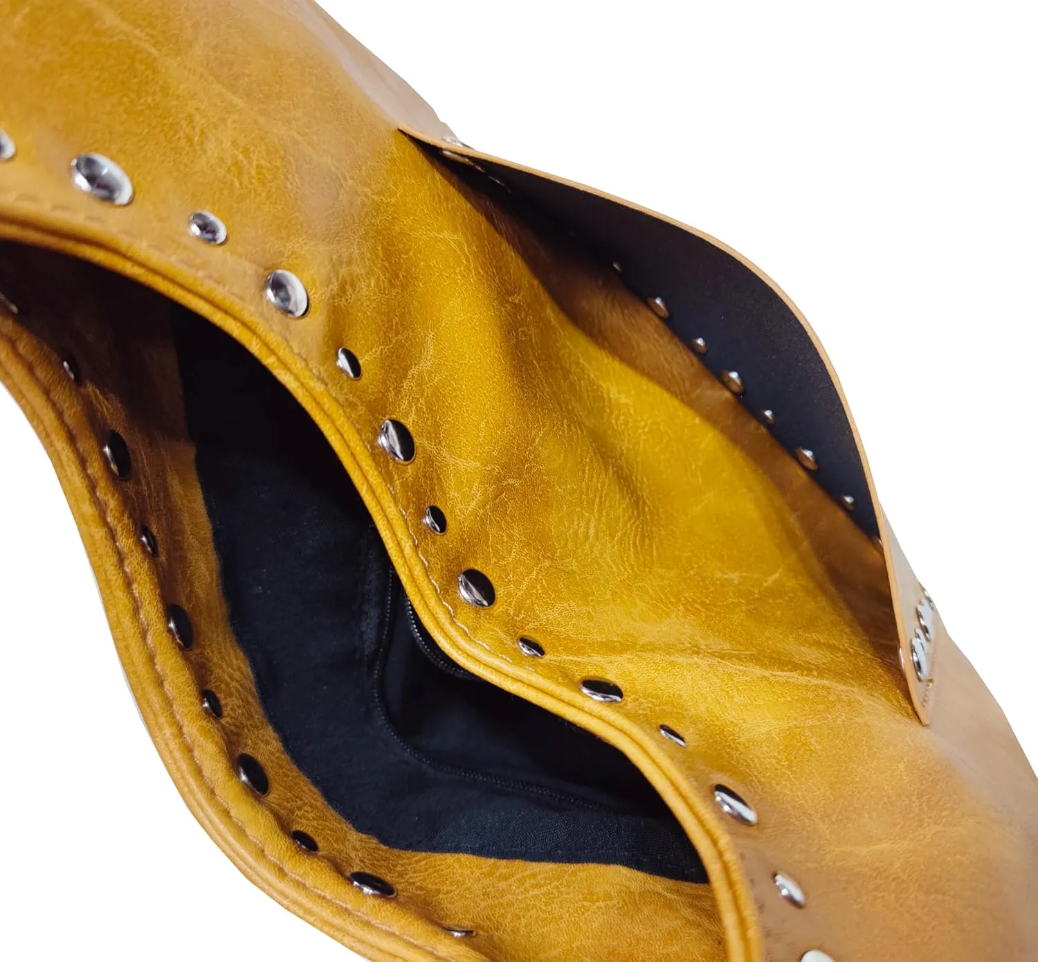 Molodo PU Leather Hobo Bag for Women Vintage Studded Tote Bag Handbag Trendy Shoulder Bag Punk Streetwear Handbag Purse