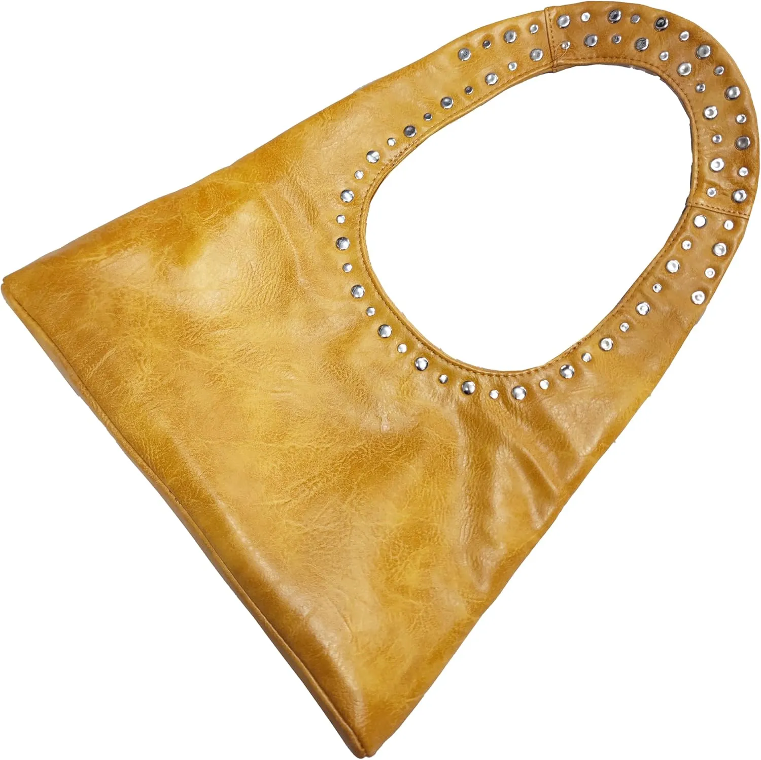 Molodo PU Leather Hobo Bag for Women Vintage Studded Tote Bag Handbag Trendy Shoulder Bag Punk Streetwear Handbag Purse