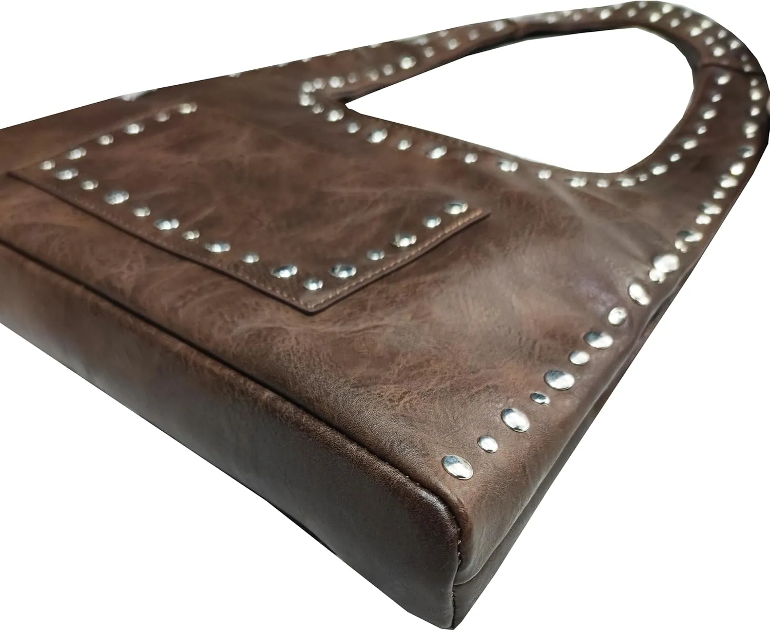 Molodo PU Leather Hobo Bag for Women Vintage Studded Tote Bag Handbag Trendy Shoulder Bag Punk Streetwear Handbag Purse