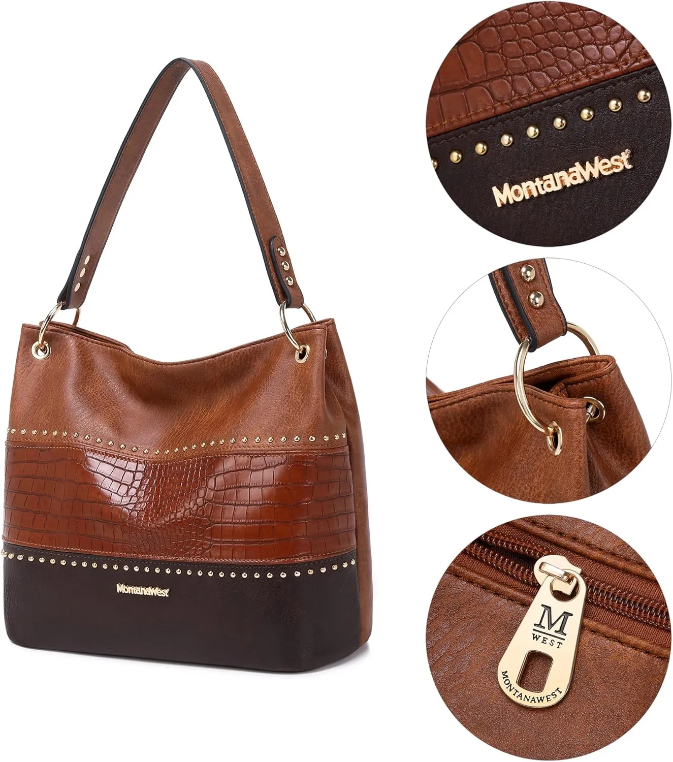Montana West Purses for Women Hobo Shoulder Handbags with Zipper