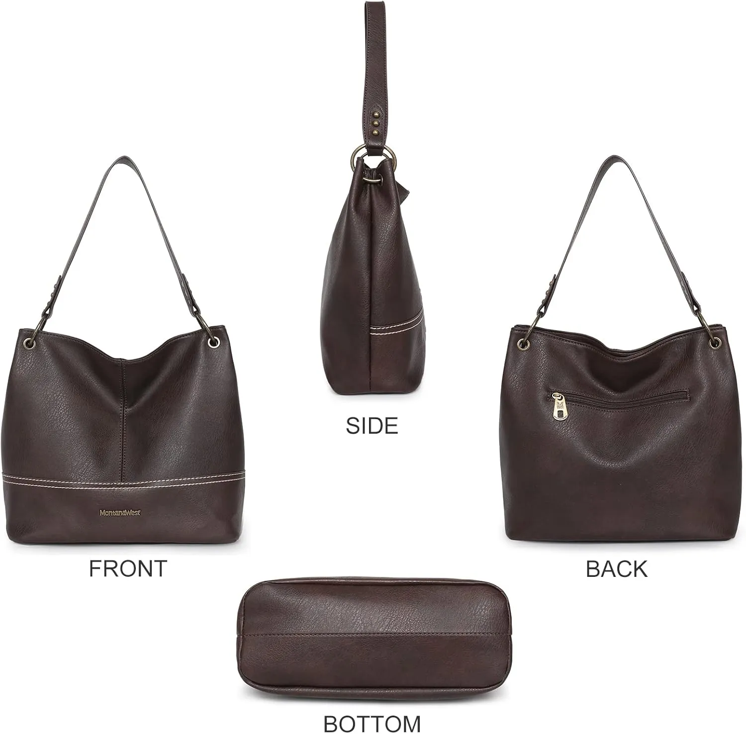 Montana West Purses for Women Hobo Shoulder Handbags with Zipper