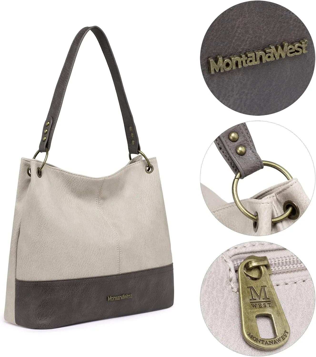 Montana West Purses for Women Hobo Shoulder Handbags with Zipper