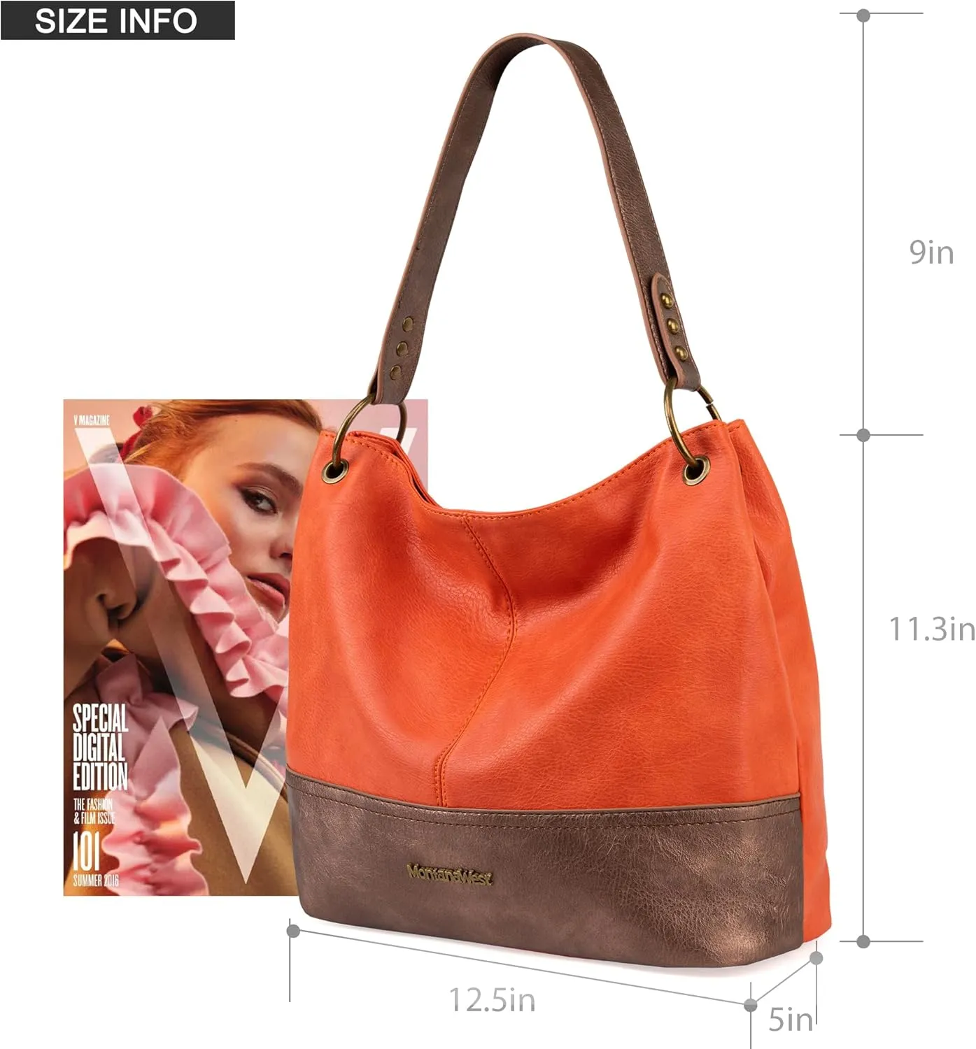 Montana West Purses for Women Hobo Shoulder Handbags with Zipper