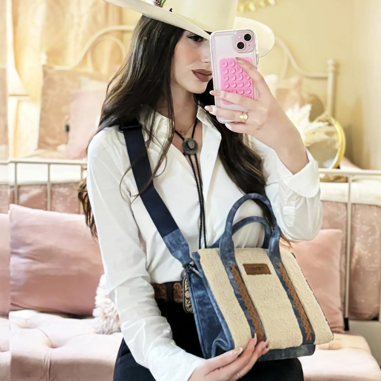 Montana West Wrangler Boho Tote Bag Aztec Top Handle Handbags and Purses Spring