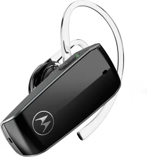 Motorola Sound HK385 Bluetooth Headset in-Ear Mono Bluetooth Earpiece with CVC Touch Control for Calls - IPX4 Sweat Resistant, Smart Touch/Voice Control, Noise Suppression Wireless Earpiece - Black