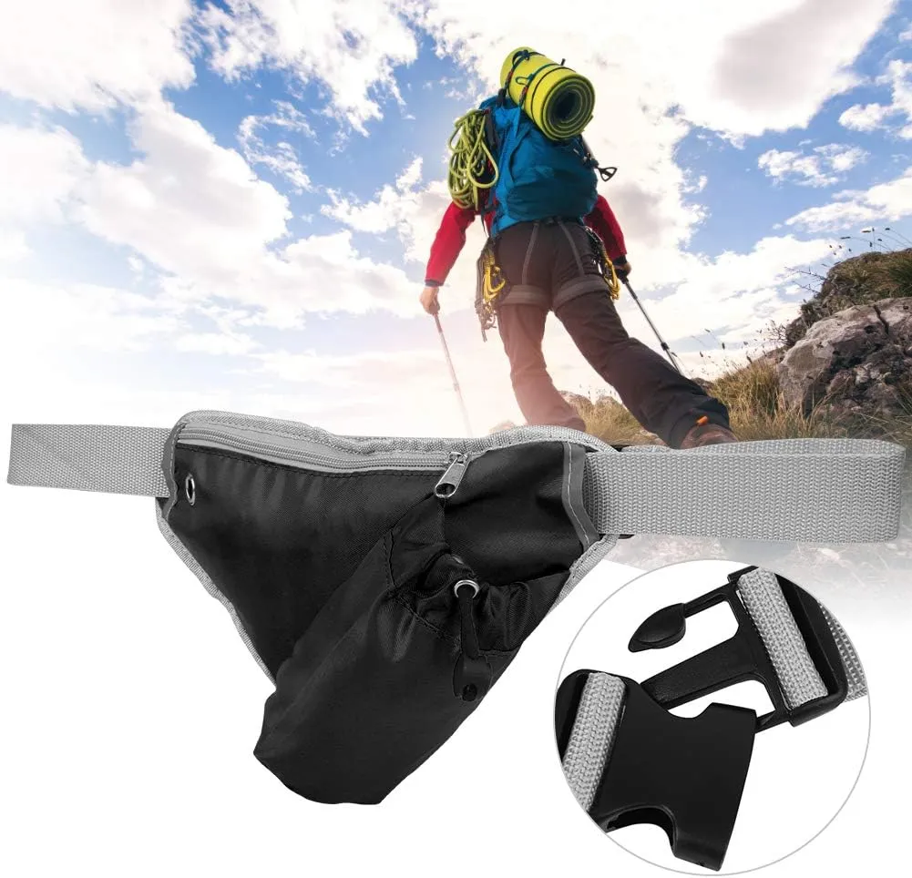 Mountaineering Cycling Lightweight Packet Bag Multifunction Mobile Phone Water Bottle Waist Hanging Bag (Black)