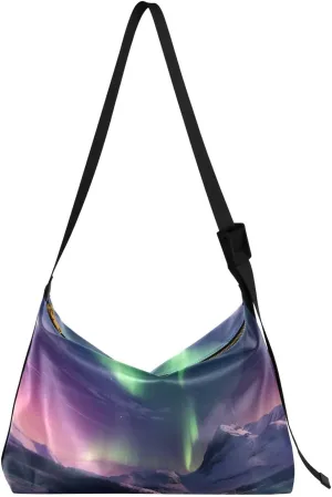 Mountian Aurora Crossbody Bag Hobo Handbag Purse Fashion PU Leather Shoulder Bags for Women