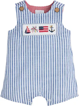 Mud Pie boys Children's Stripe Smocked Jon Jon