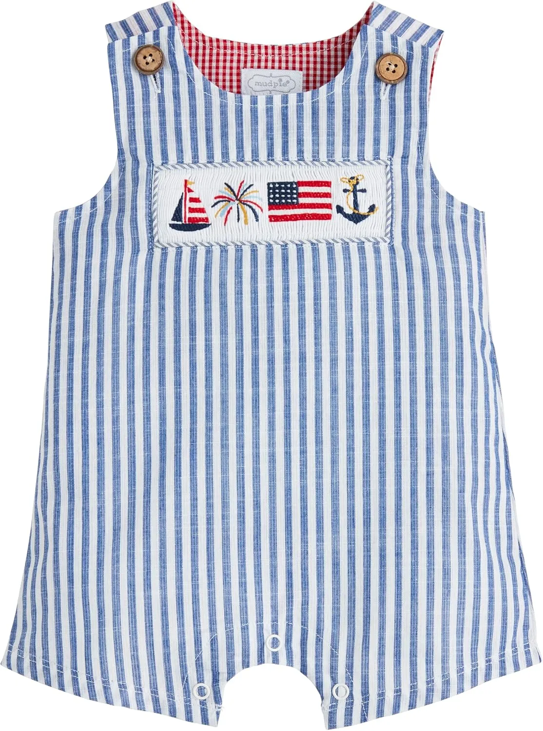 Mud Pie boys Children's Stripe Smocked Jon Jon