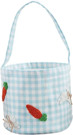 Mud Pie Easter Beaded Bucket, Blue