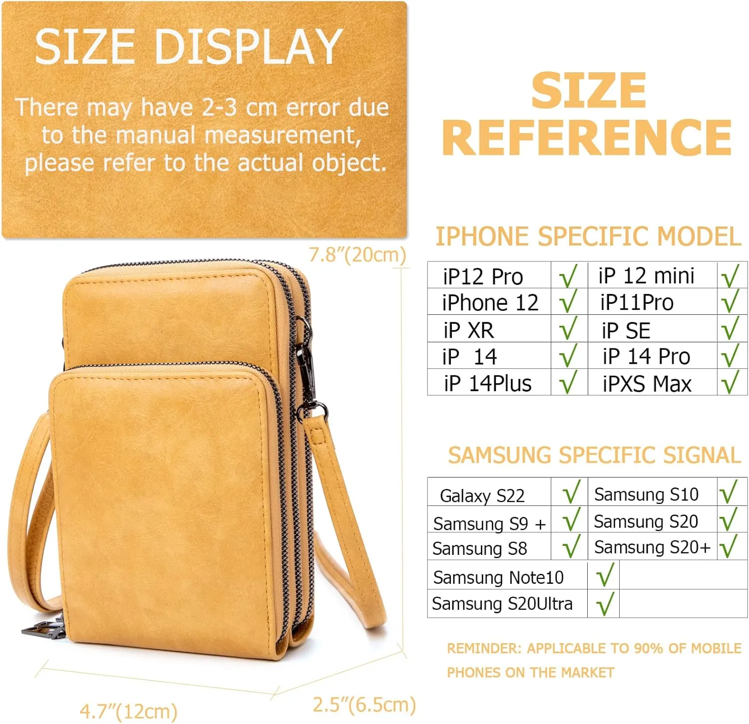 myfriday Small Crossbody Cell Phone Bag for Women, Mini Over Shoulder Handbag Purse with Credit Card Slots