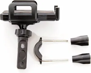 Nearly Universal Mobility Scooter Cellphone Holder - Mounts on Tiller - Works with Android and Apple Phones
