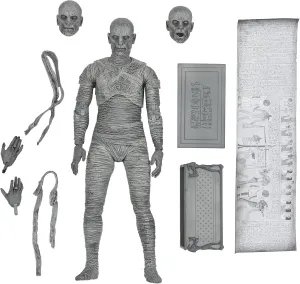 NECA Universal Monsters Mummy 7IN Ultimate AF Black & White VER