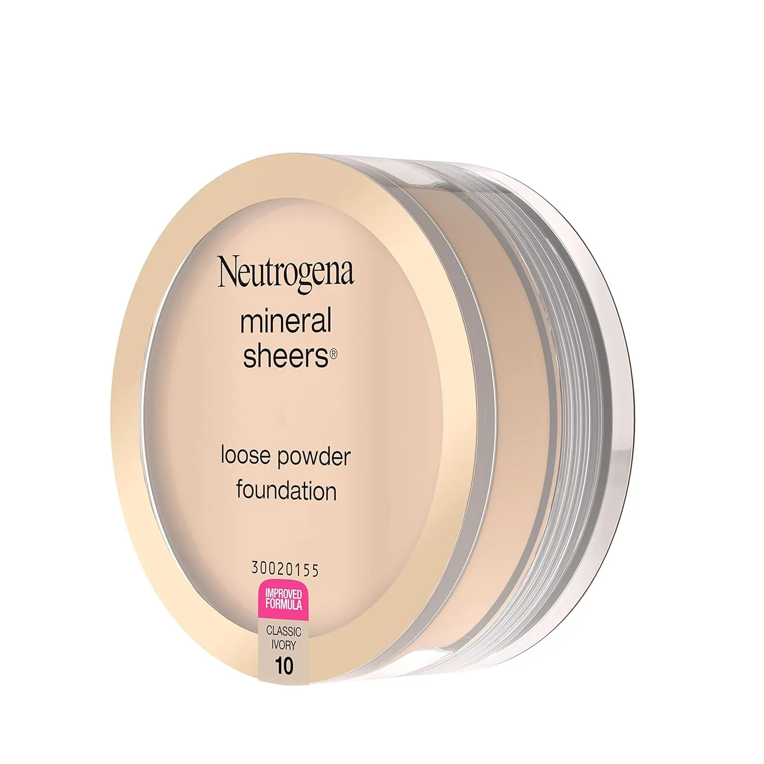 Neutrogena Mineral Sheers Lightweight Loose Powder Makeup Foundation with Vitamins A, C, & E, Sheer to Medium Buildable Coverage, Skin Tone Enhancer, Face Redness Reducer, Classic Ivory 10,.19 oz