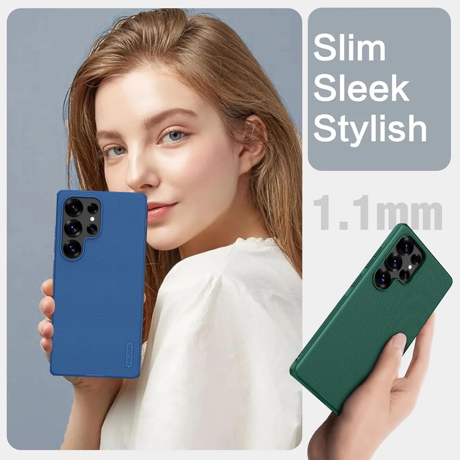 Nillkin for Samsung Galaxy S25 Ultra Case - Slim & Tough - S25 Ultra Case Pocket-Friendly, with Port Protection, Red