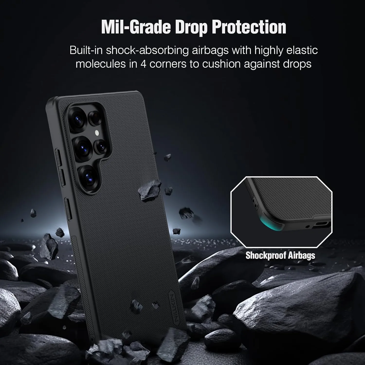 Nillkin for Samsung Galaxy S25 Ultra Case - Slim & Tough - S25 Ultra Case Pocket-Friendly, with Port Protection, Red