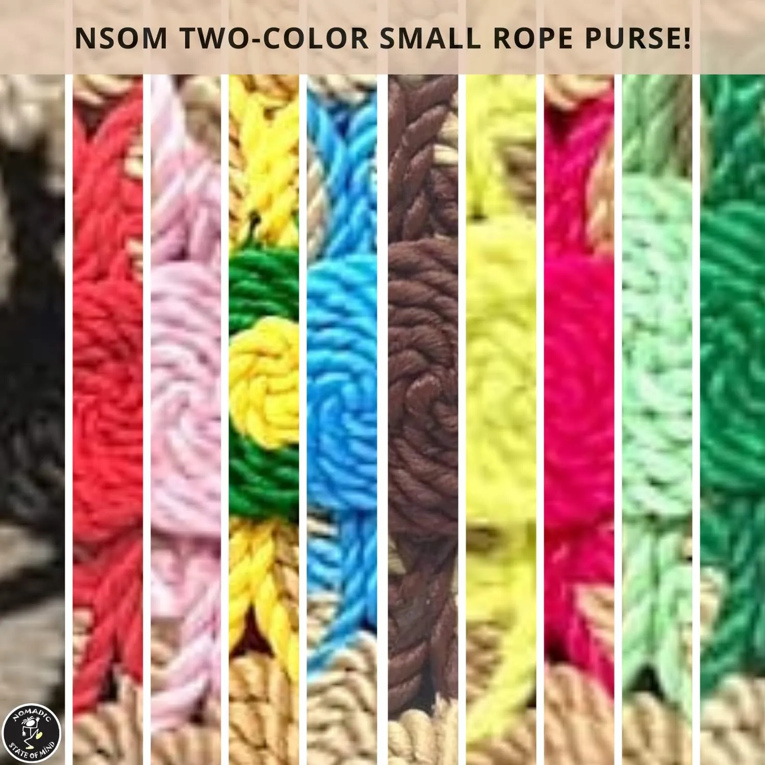 Nomadic State of Mind Woven Rope Purse for Women | Handmade Crossbody Shoulder Bag | Small Handbag | Artistic One-of-a-Kind