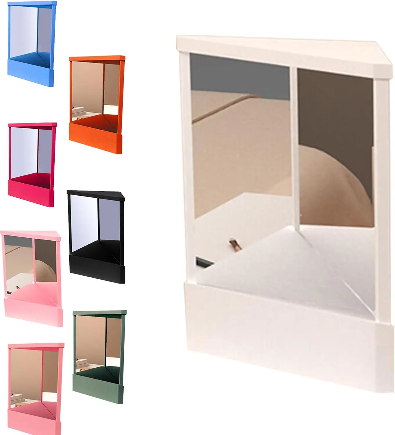 Non-Reversing Mirror, True Image Reflection, True Reflection Standing Cosmetic Mirror, Desktop Mirror Tabletop Mirror for Makeup Vanity (White,Small)