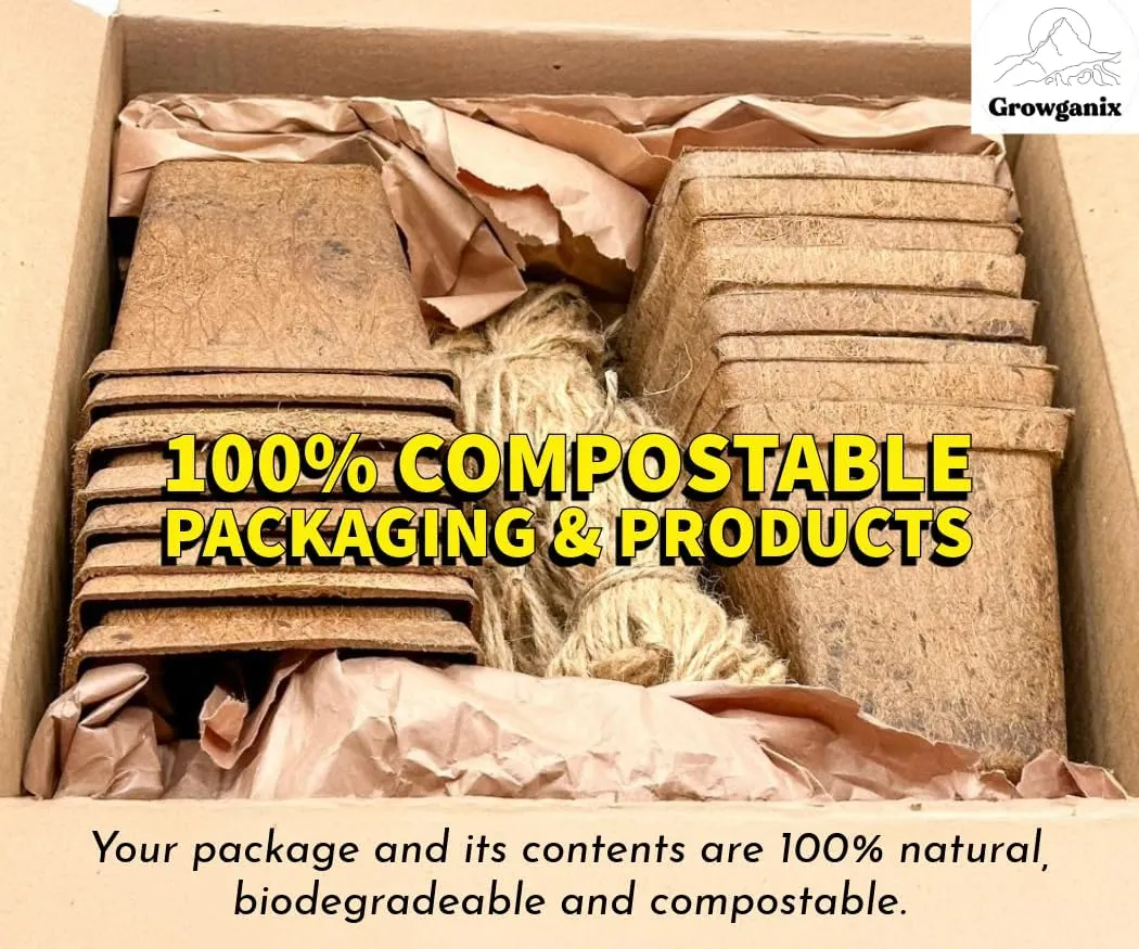 Non-Woven Jute Fabric Grow Bag with Handles, Biodegradeable Pot, 100% Natural Fiber, Breathable, Fast Root Growth, Available in 3 & 5 Gallon. (1, 5 Gallon)