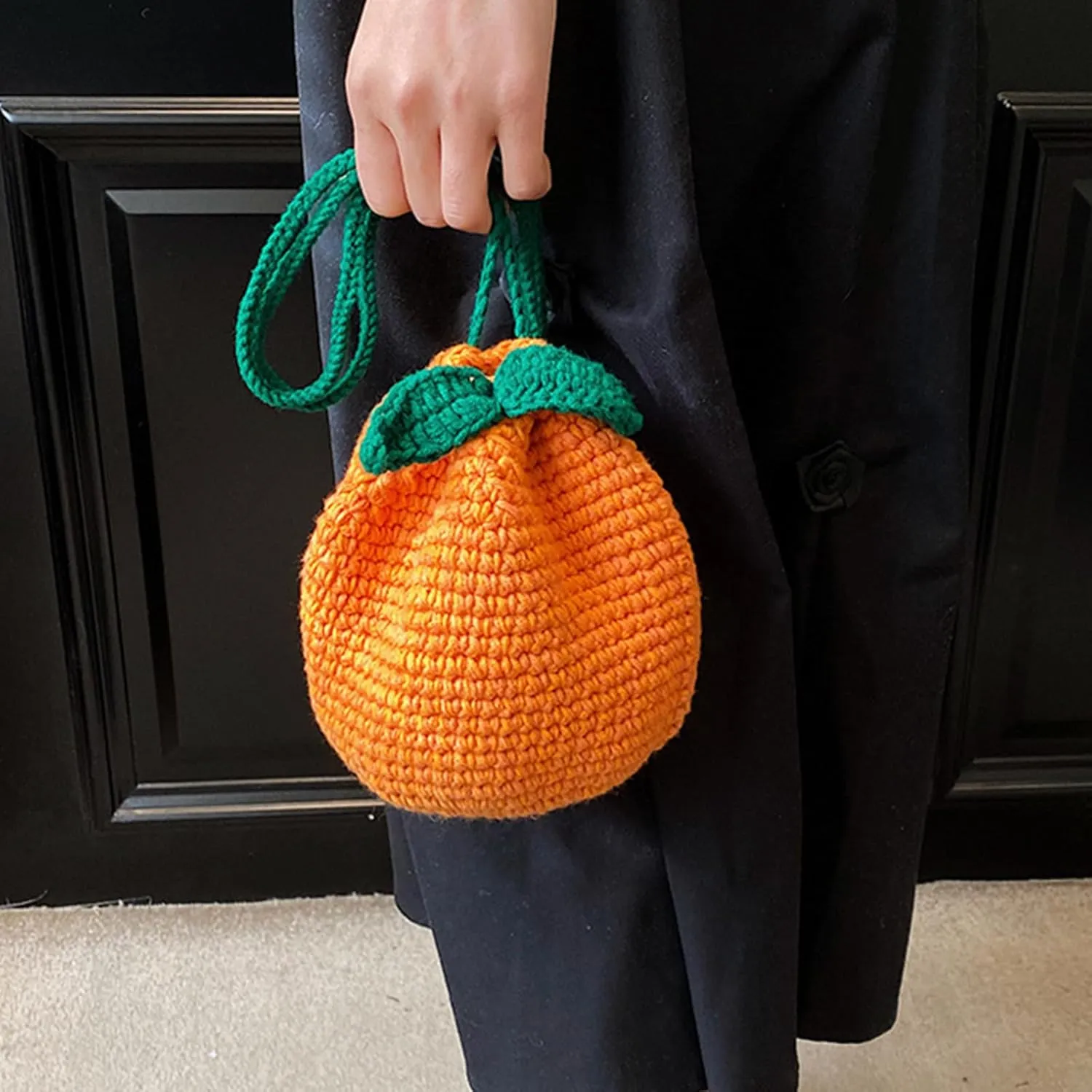 Novelty Hand-Crochet Crossbody Bag, Mini Cute Kawaii Knitted Shoulder Bag, Handwoven Crochet Handbags