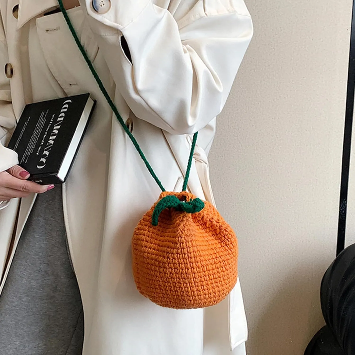Novelty Hand-Crochet Crossbody Bag, Mini Cute Kawaii Knitted Shoulder Bag, Handwoven Crochet Handbags