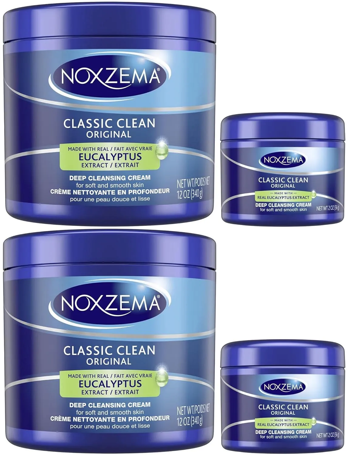 Noxzema Classic Clean Original Deep Cleansing Cream, 12 Ounce   2 Ounce (Pack of 2)