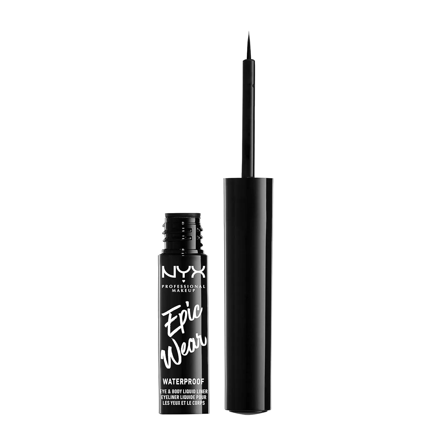 NYX PROFESSIONAL MAKEUP Epic Wear Metallic Liquid Liner, Long-Lasting Waterproof Eyeliner - Black Metal