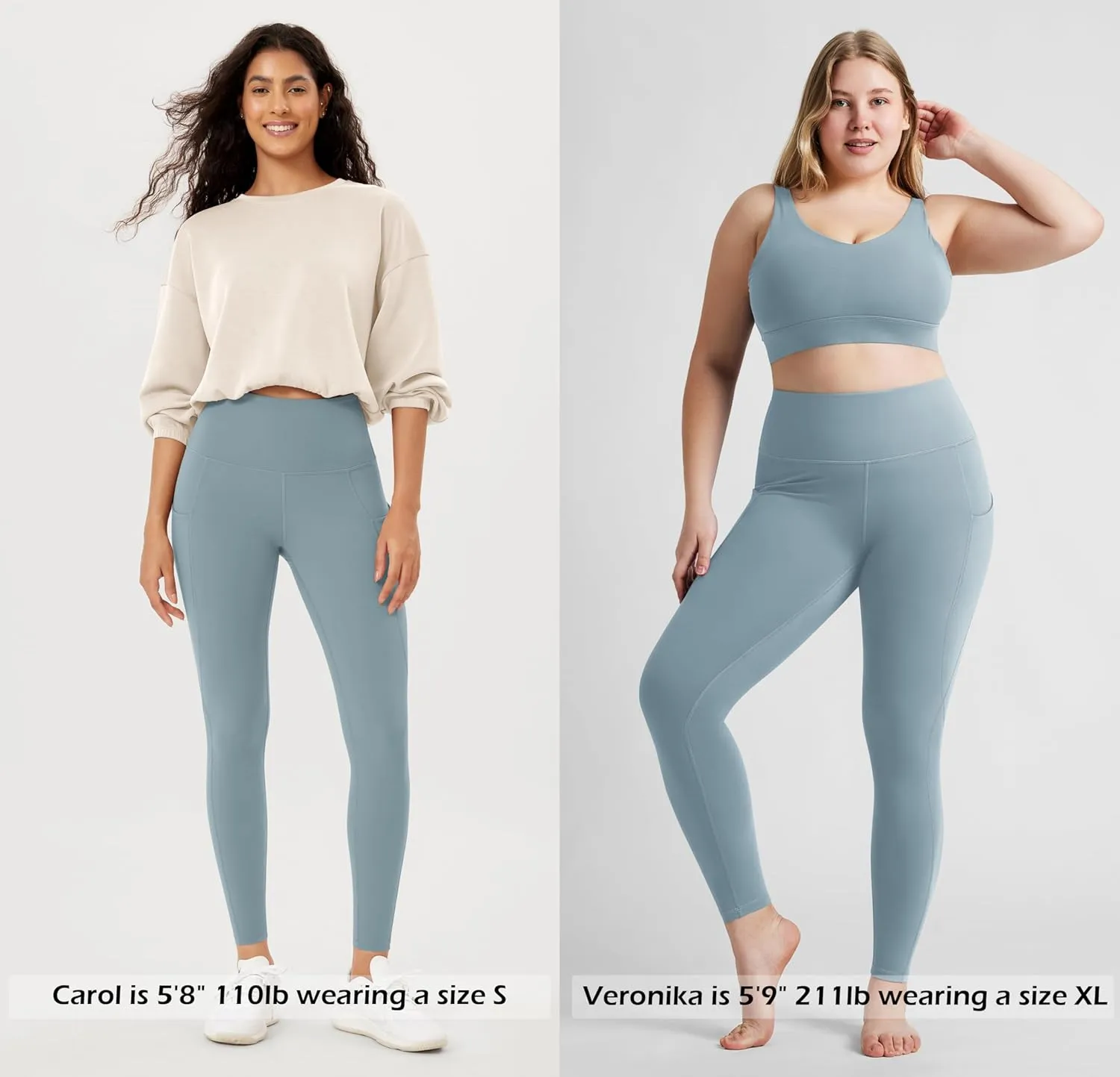 ODODOS ODTHERMAL Women's Fleece Lined Yoga Pants with Pockets - 25" / 28" High Waisted Warm Workout Leggings