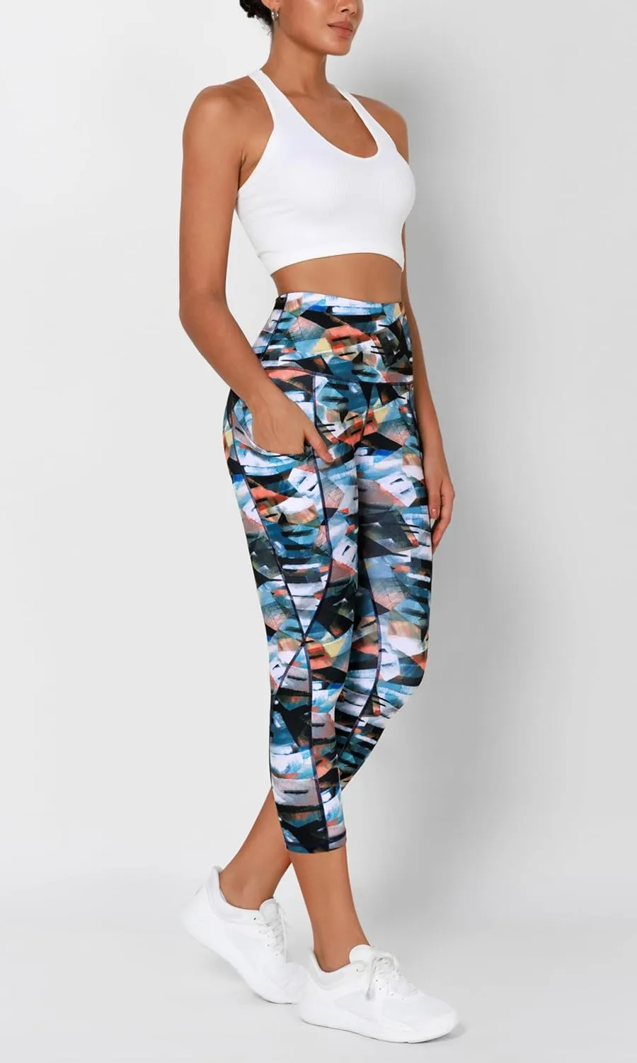 ODODOS Women's High Waisted Yoga Leggings with Pockets, Tummy Control Non See Through Workout Athletic Running Yoga Pants