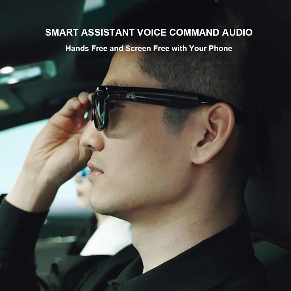 OhO Smart Glasses,Polarized Sunglasses with Bluetooth Speaker,Athletic/Outdoor UV Protection and Voice Control,Unisex(Mirror Blue Lens)