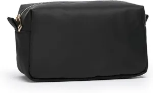 Organizer Bag Lightweight Cosmetic Bag with Ring Clasp Perfect Travel Makeup Bag for Women nylon Stand Up Design (Black/Nylon)