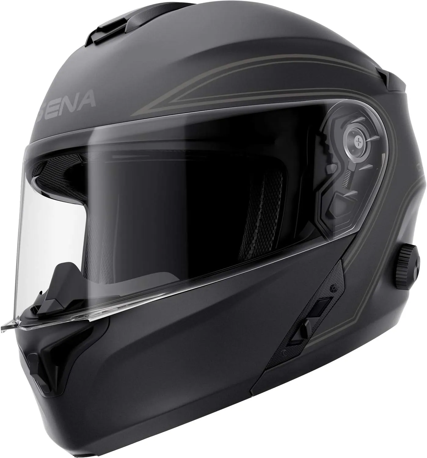 Outrush Modular Smart Helmet (Matte Black, X-Large)