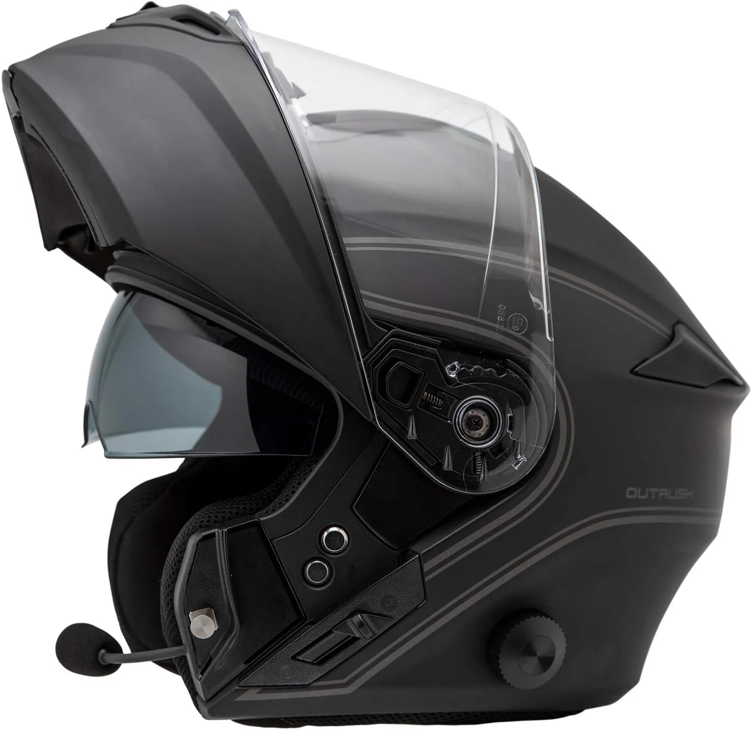 Outrush Modular Smart Helmet (Matte Black, X-Large)