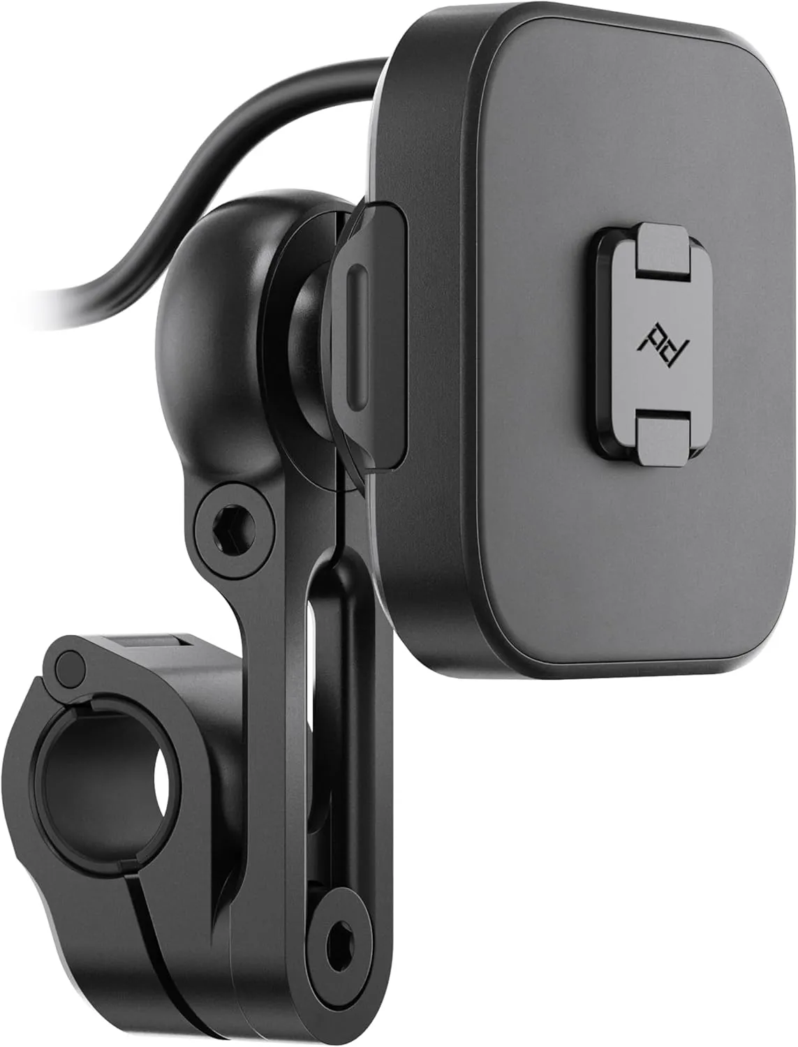 Peak Design Motorcycle Mirror and GPS bar Mount: Locking and Charging (Suitable for Bars 7/8" to 1 1/8", 10-16mm Diameter) with SlimLink