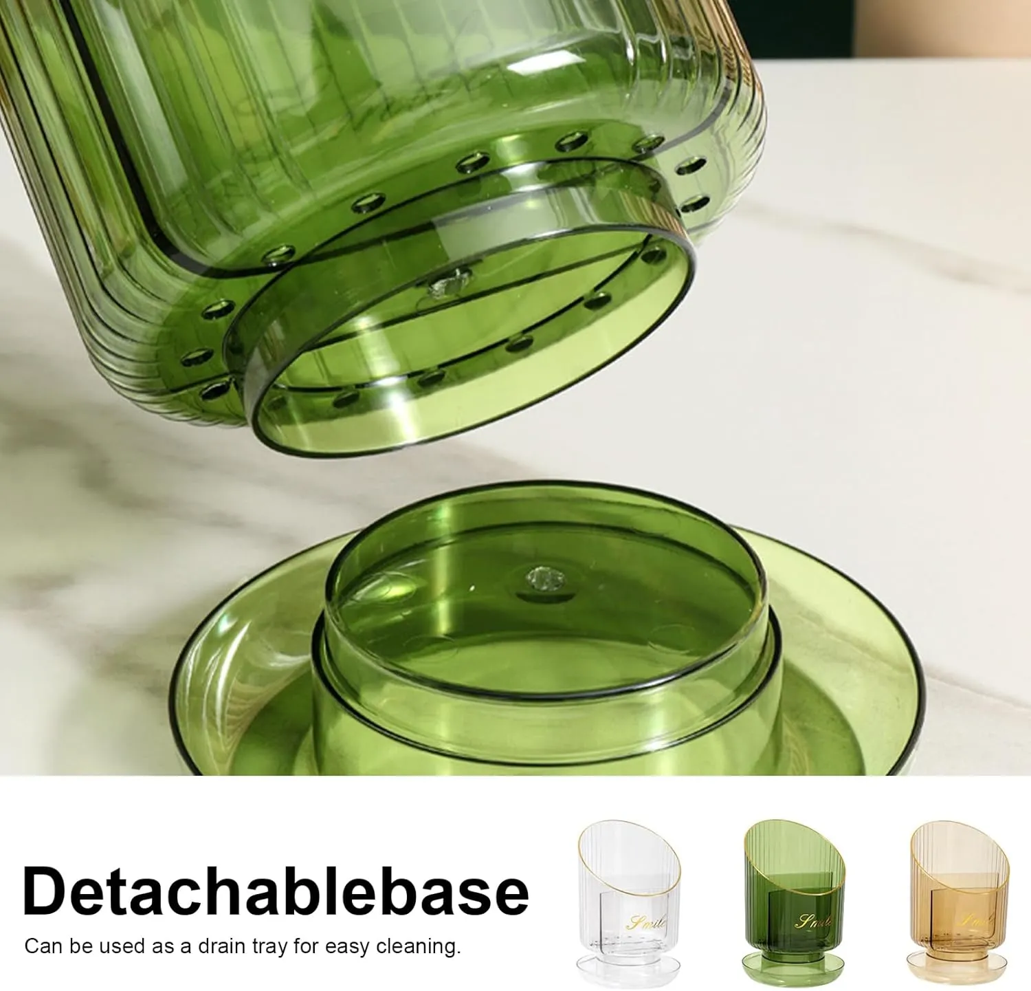 Pen Cup,Pen Organizer Makeup Brush Storage Container Convenient Cosmetic Tool Elegant Eyebrow Pencil Holder Desktops Decorations(Clear)
