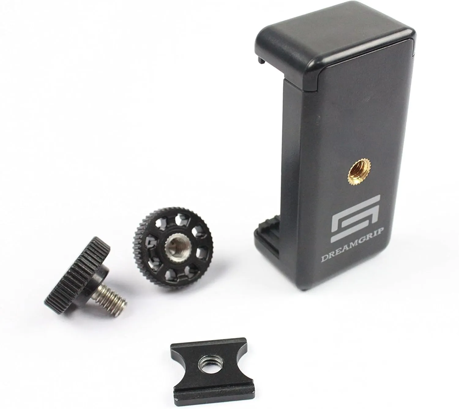 Phone Mount System with Universal Clamp Holder, Original Track Nut Connector & Original ¼” Bolt Screw