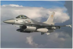 Plane General Dynamics F-16 Fighting Falcon Light Combat Aircraft 05 Room Aesthetics Posters Canvas Posters Bedroom Decoration Sports Office Decoration Gifts Wall Art Decoration Printing Posters 20x30