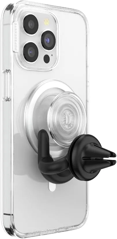 PopSockets: Car Mount Compatible with MagSafe®, Magnetic Phone Holder for Car, Phone Mount for Car - Black