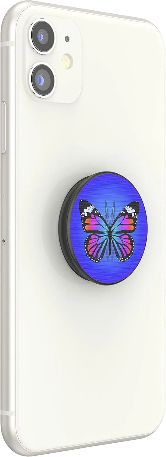 PopSockets PopTop (Top only. Base Sold Separately) Swappable Top for PopSockets Phone Grip Base, Playful PopTop - Lenticular Flutterfly