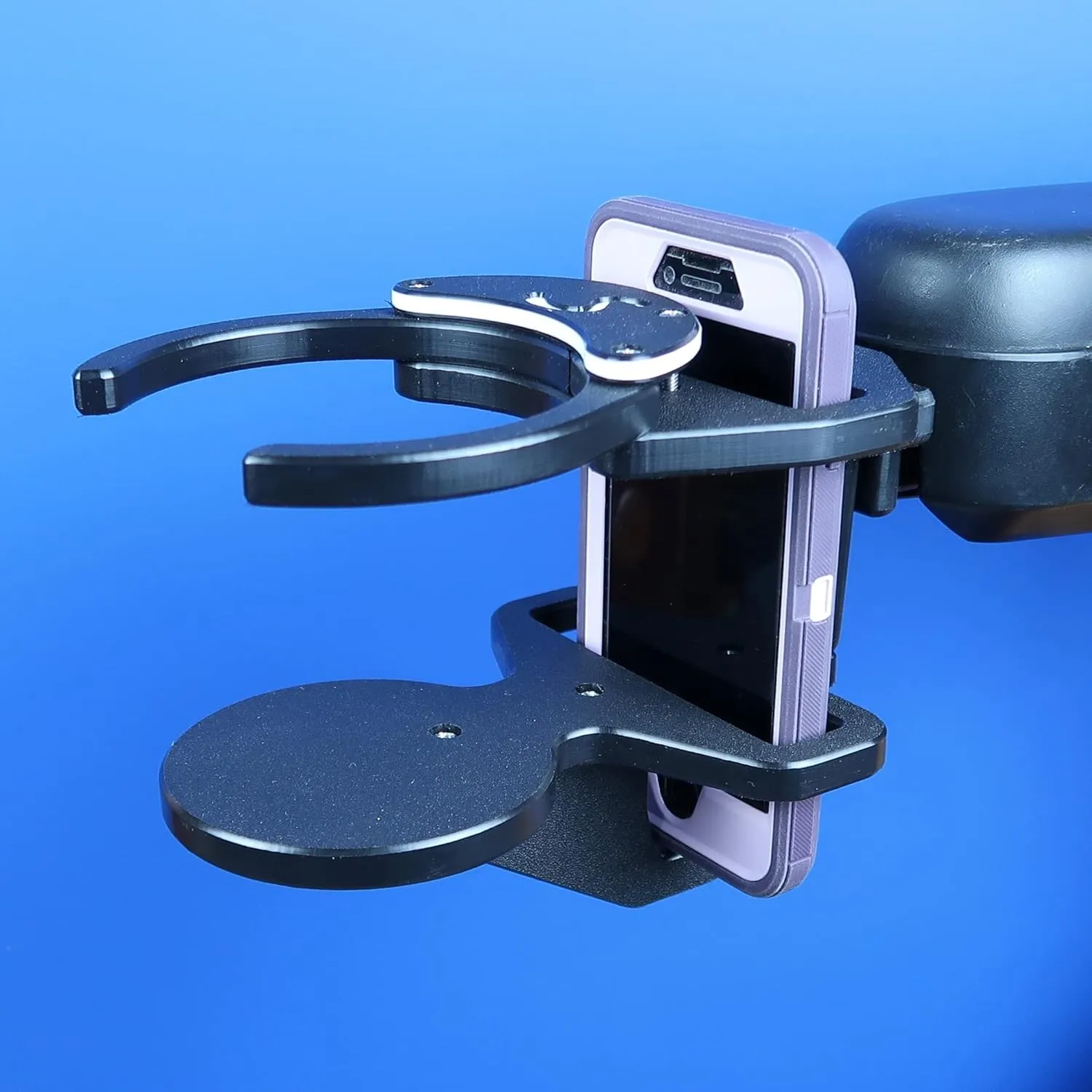 Powerchair Combo Smart Phone and Adjustable Drink Holder Right Hand Snapit! (Permobile)
